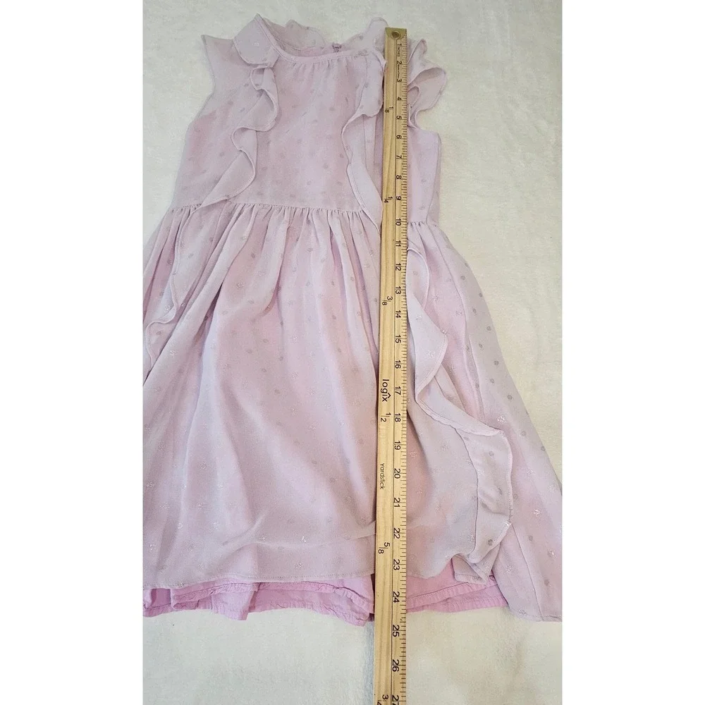 OshKosh Bgosh Girls Purple Metallic Heart Ruffle Dress Size 7 OSH11771-GP